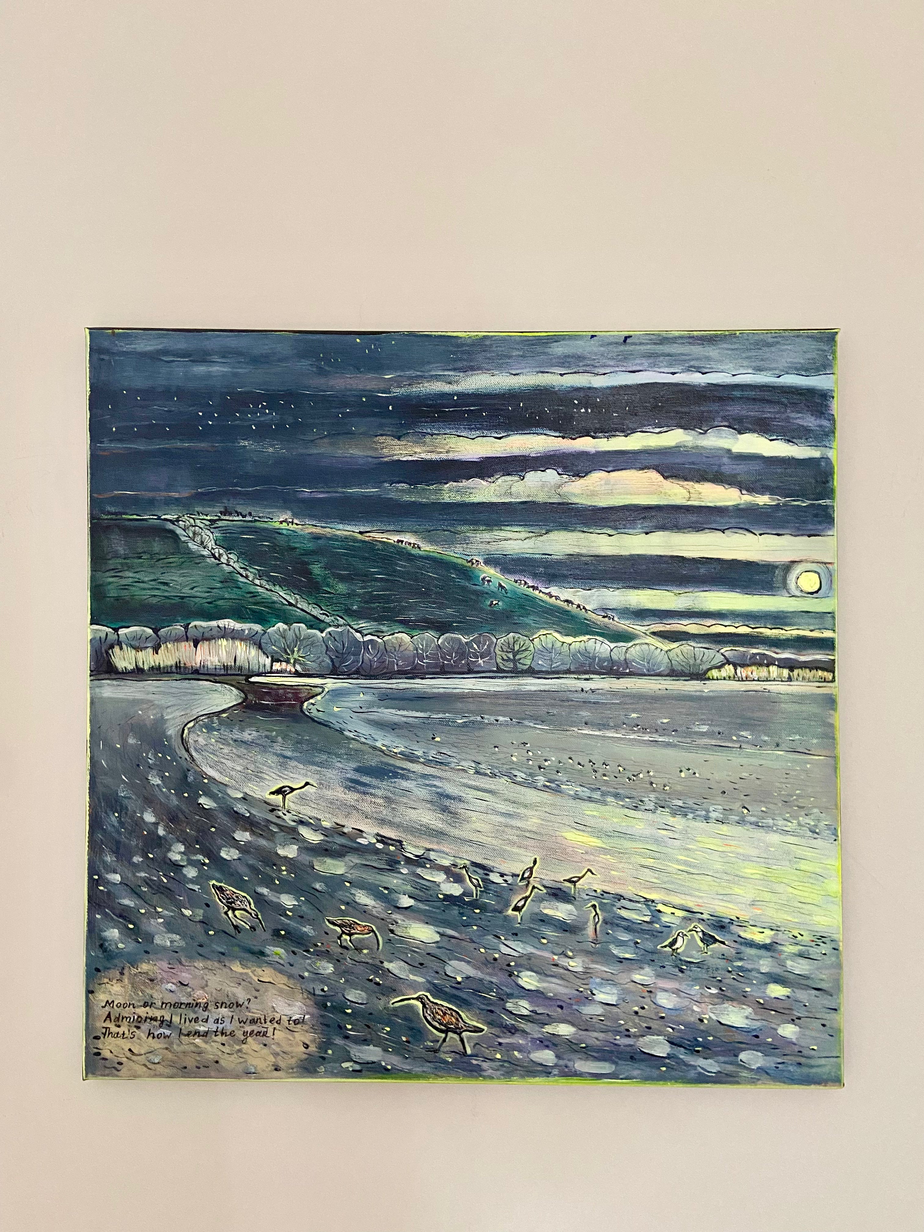 Moon or Morning Snow